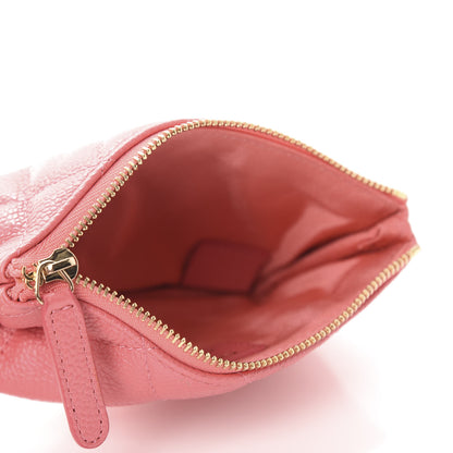 Chanel Iridescent Caviar Quilted Small Cosmetic Case Pink 5 of 8