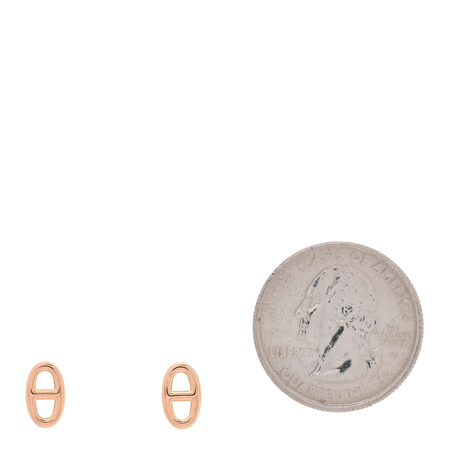 Hermes 18K Rose Gold TPM Farandole Stud Earrings 2 of 5