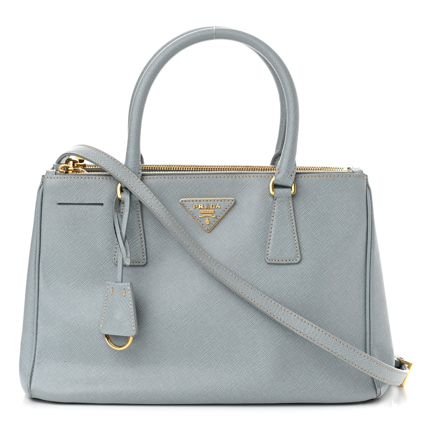Saffiano Small Galleria Double Zip Tote Lago