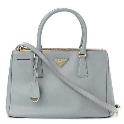 Prada Saffiano Small Galleria Double Zip Tote Lago 1 of 12