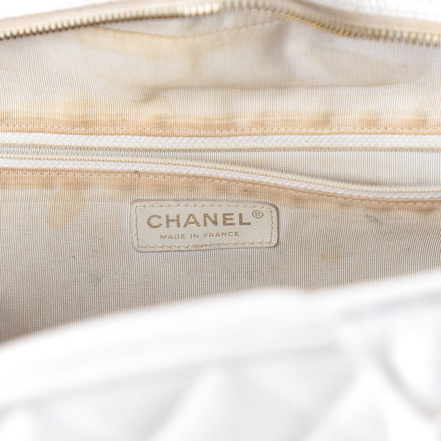Caviar Quilted Large Bowler White