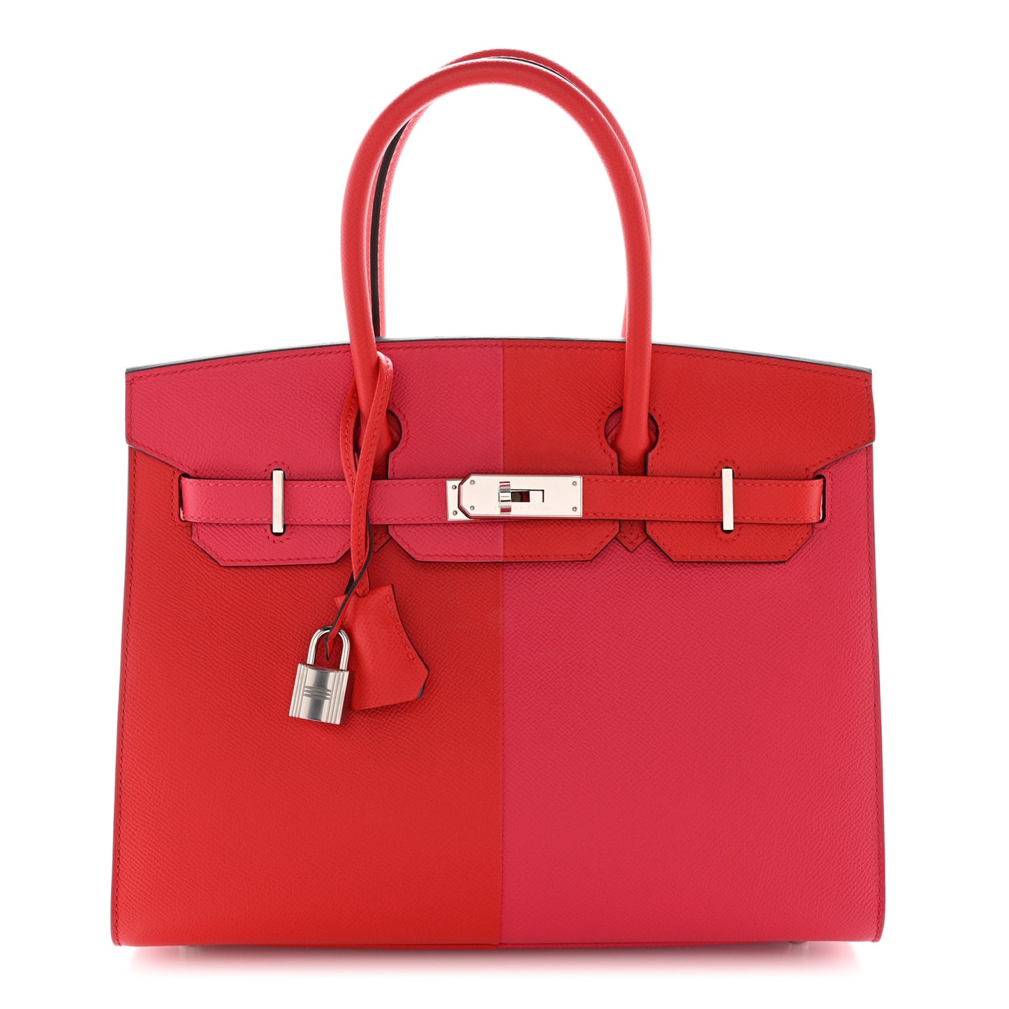 Epsom Casaque Birkin Sellier 30 Rouge Coeur Rose Extreme Bleu Zanzibar