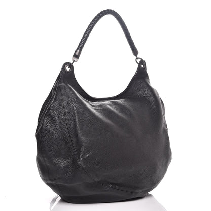 Bottega Veneta Cervo Intrecciato Flap Hobo Nero Black 3 of 8