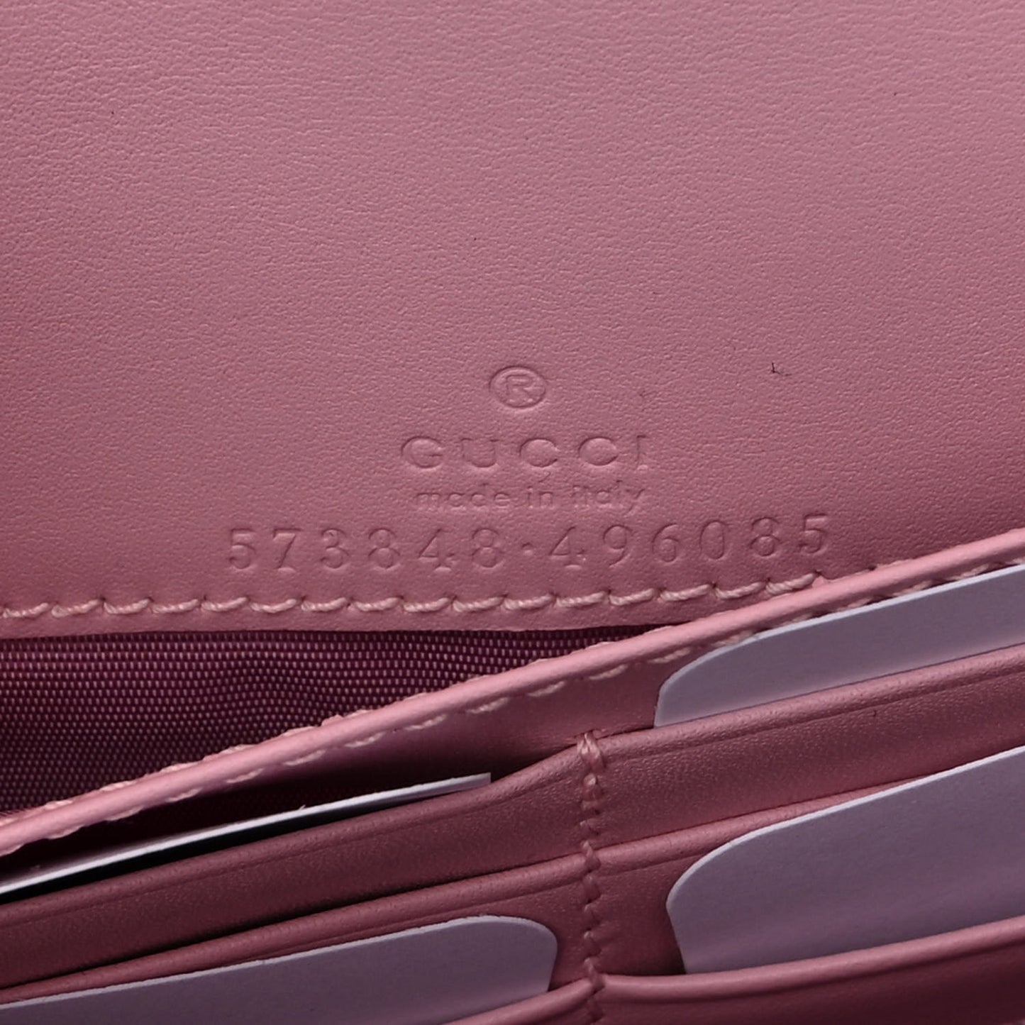 GG Supreme Monogram Strawberry Chain Wallet