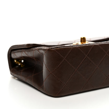 Chanel Lambskin Quilted Mini Square Flap Bag Dark Brown 9 of 11