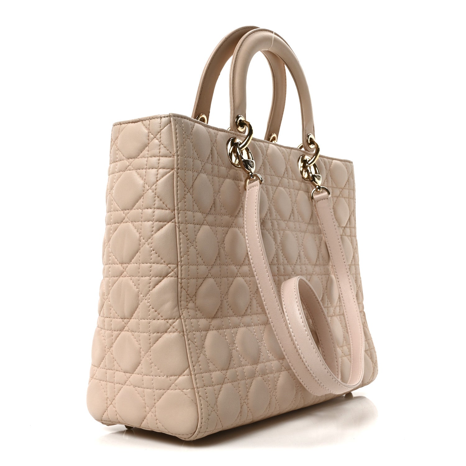 Christian Dior Lambskin Cannage Large Lady Dior Fard 3 of 10