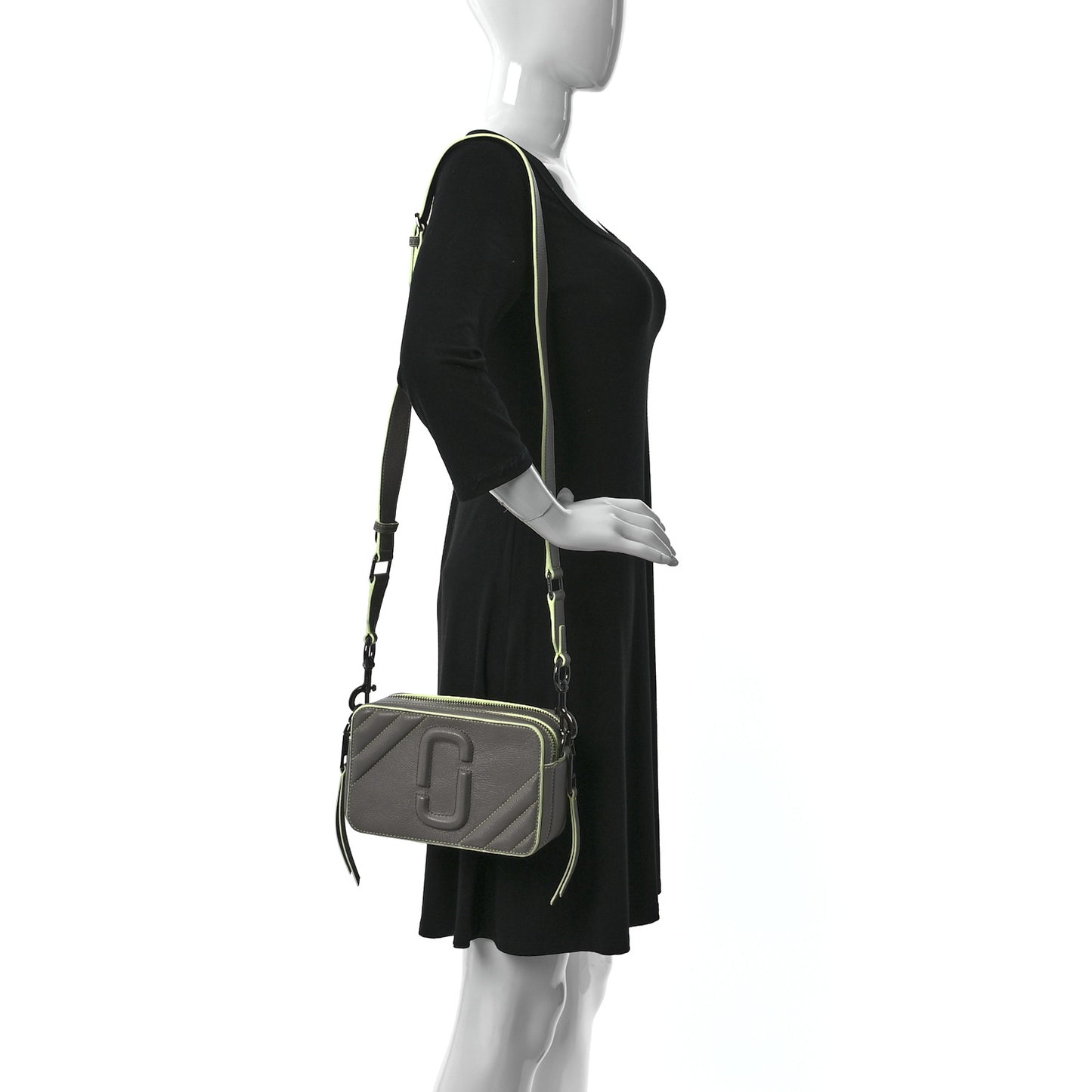 Calfskin Quilted The Moto Shot 21 Bag Moon Rock