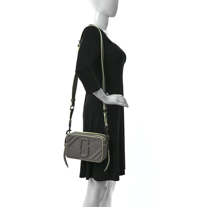Marc Jacobs Calfskin Quilted The Moto Shot 21 Bag Moon Rock 2 of 14