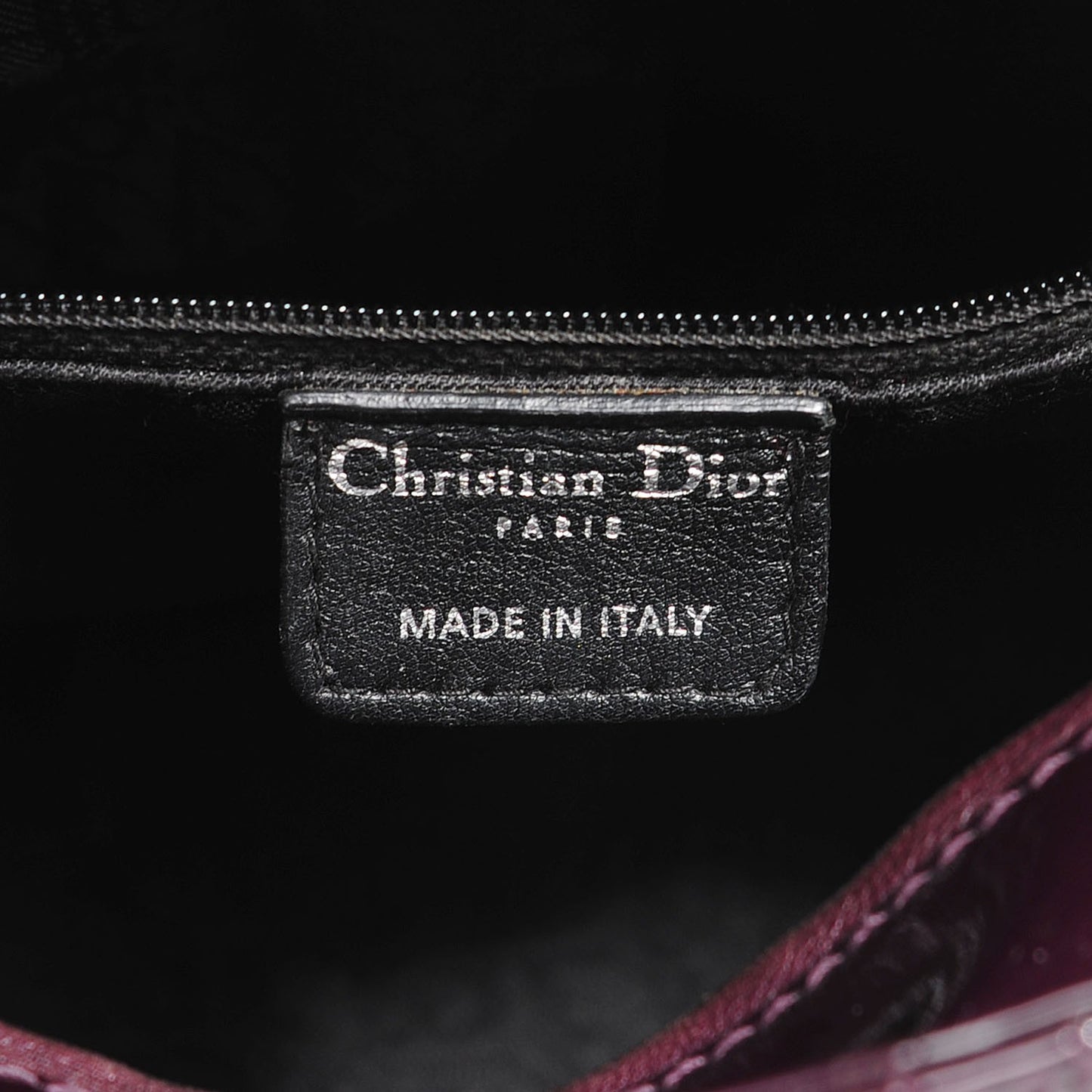 Patent Cannage Medium Lady Dior Purple