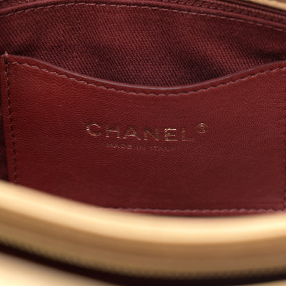 Chanel Metallic Aged Calfskin Quilted Medium Just Mademoiselle Bowling Bag Gold 6 of 11