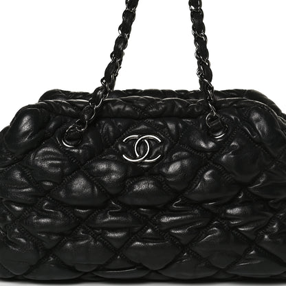 Chanel Calfskin Bubble Quilt Bowler Black 15 of 27