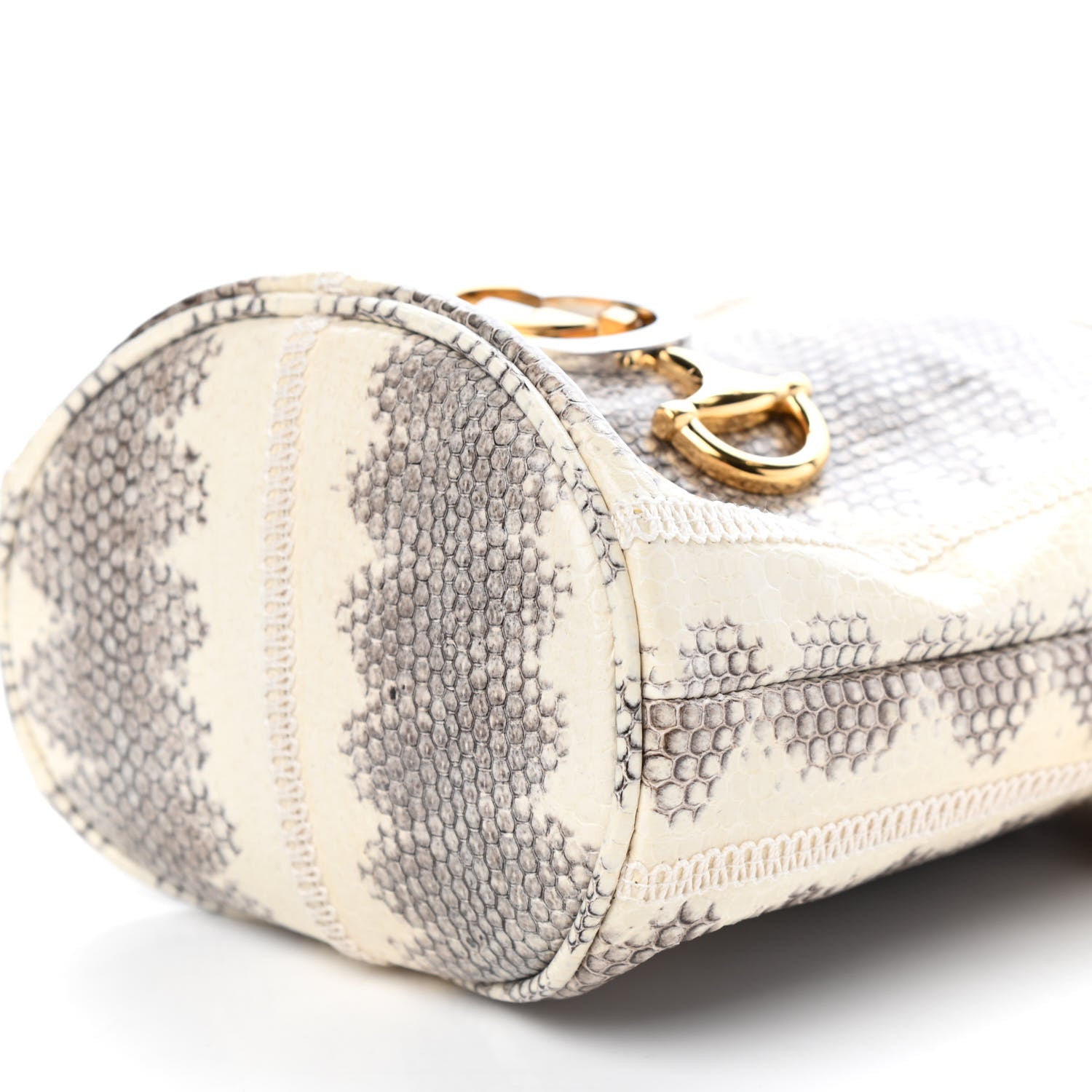 Gucci Snakeskin Mini Zumi Bucket Bag Grey 8 of 9