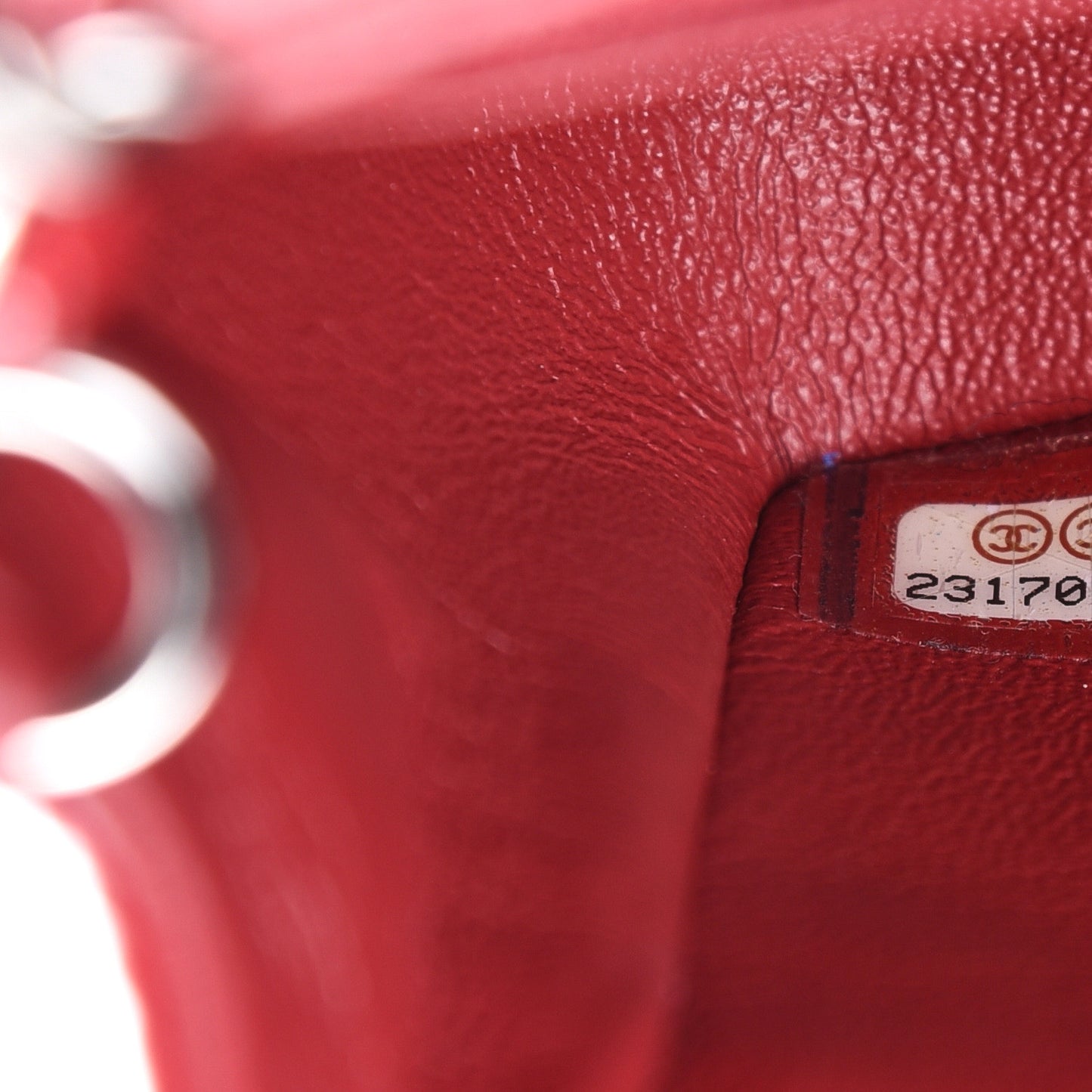 Patent Calfskin Quilted Mini Rectangular Flap Red