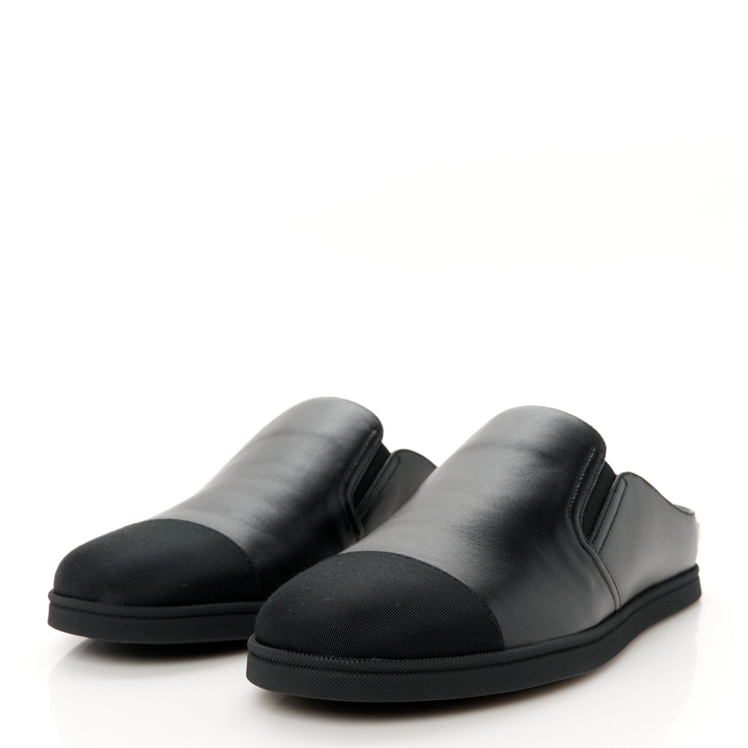 Chanel Lambskin Grosgrain Cap Toe Sneaker Mules 40 Black 7 of 20
