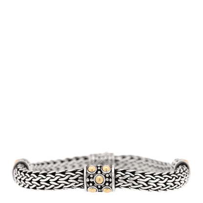 John Hardy Sterling Silver 18K Yellow Gold Four Station Dot Classic Chain Bracelet 1 of 3