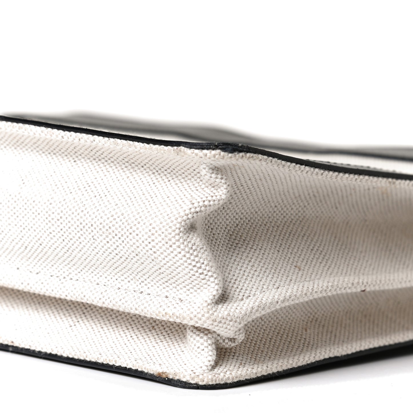 Cotton Canvas Pochette Crossbody Bag Black