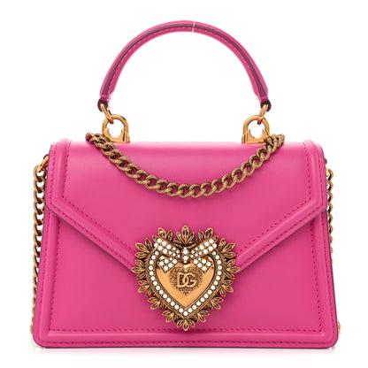 Dolce & Gabbana Smooth Calfskin Small Devotion Envelope Top Handle Bag Pink 1 of 7