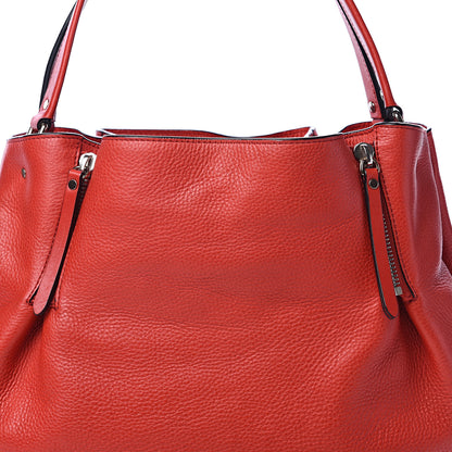 Burberry Grainy Calfskin House Check Medium Maidstone Red 8 of 15