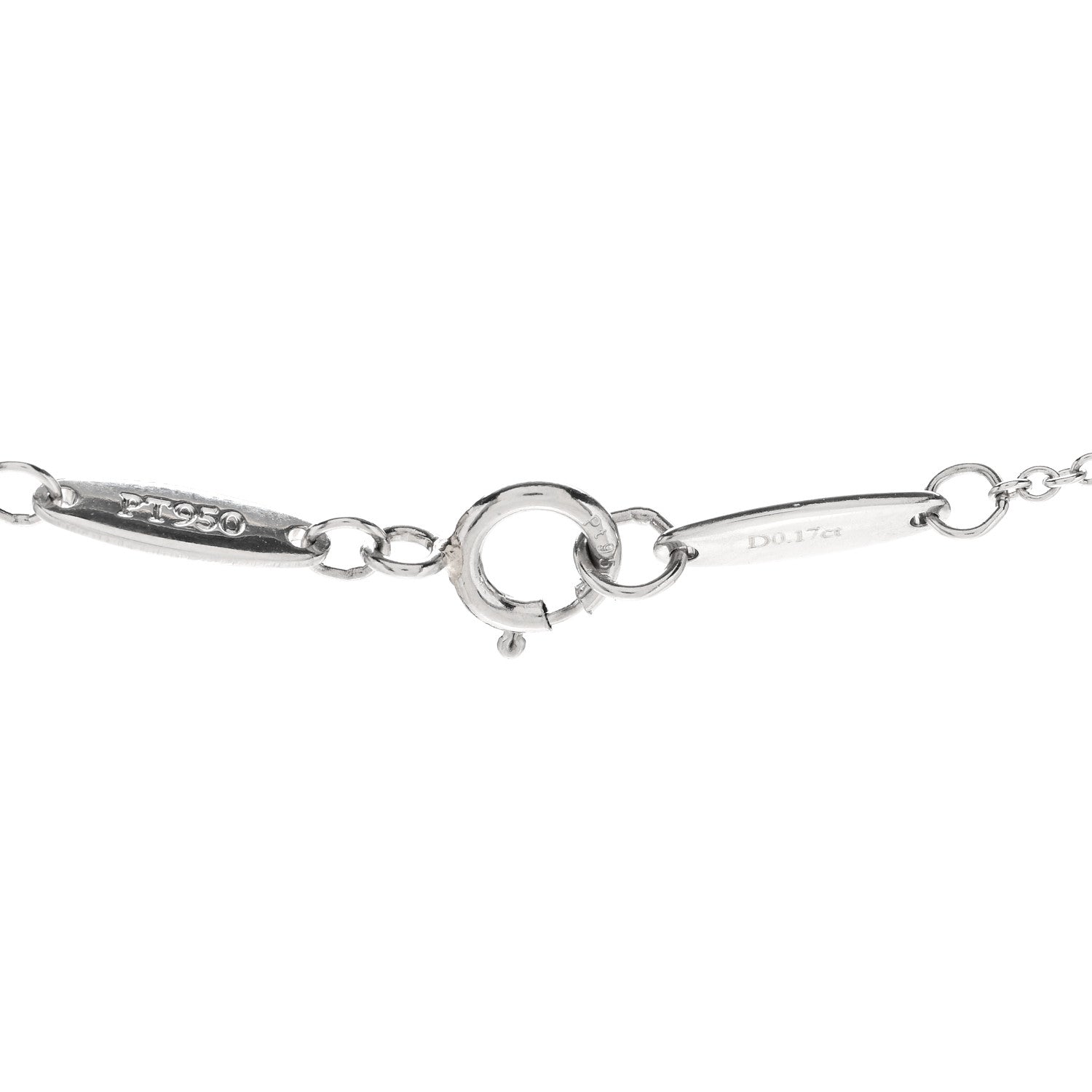 Tiffany Platinum Diamond .17ct Elsa Peretti Diamonds By The Yard Pendant Necklace 7 of 7