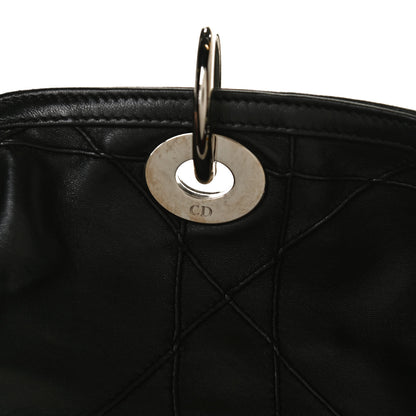 Christian Dior Lambskin Cannage Medium Granville Tote Black 13 of 14