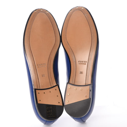 Gucci Malaga Kid Womens Jordaan Loafers 36 Electric Blue 5 of 8