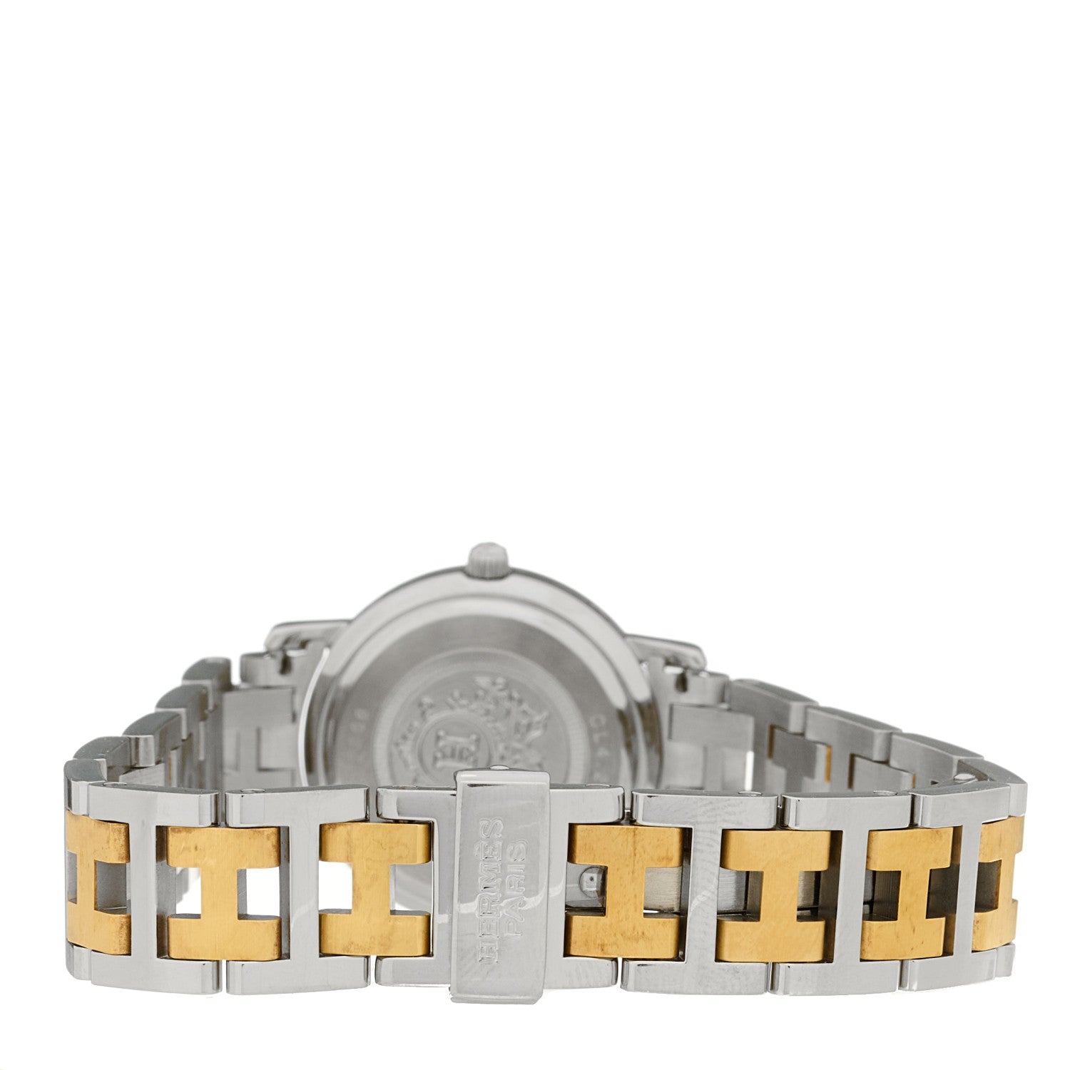 Hermes Stainless Steel 24mm Clipper Quartz Watch Gold 3 of 4
