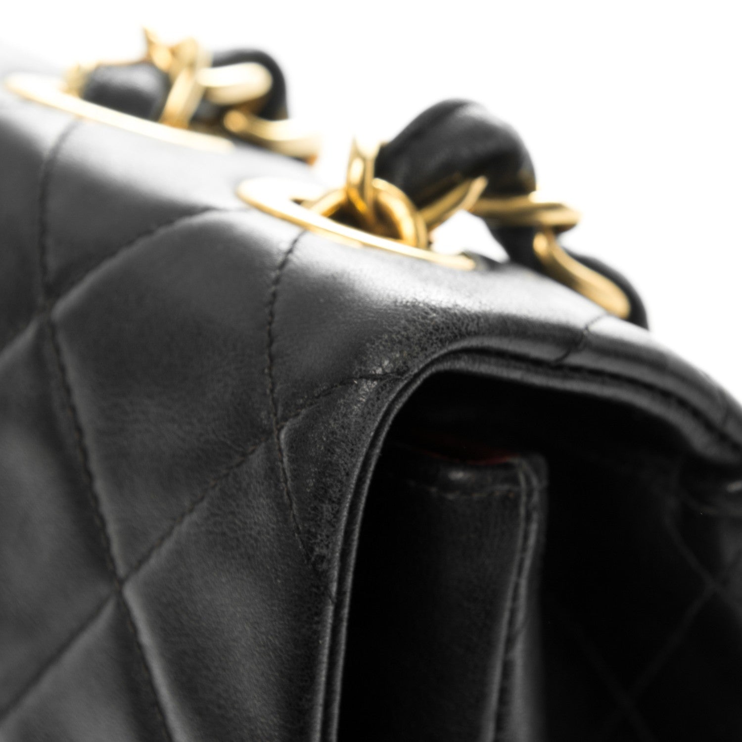 Chanel Lambskin Quilted XL Jumbo Single Flap Black 10 of 11