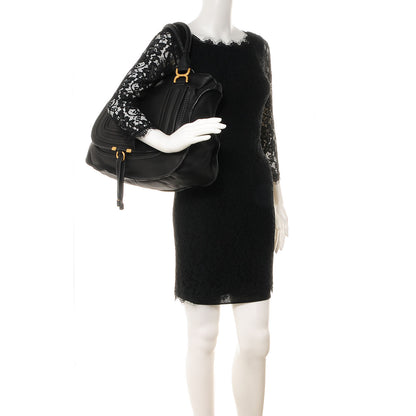 Chloe Calfskin Large Marcie Satchel Black 2 of 9
