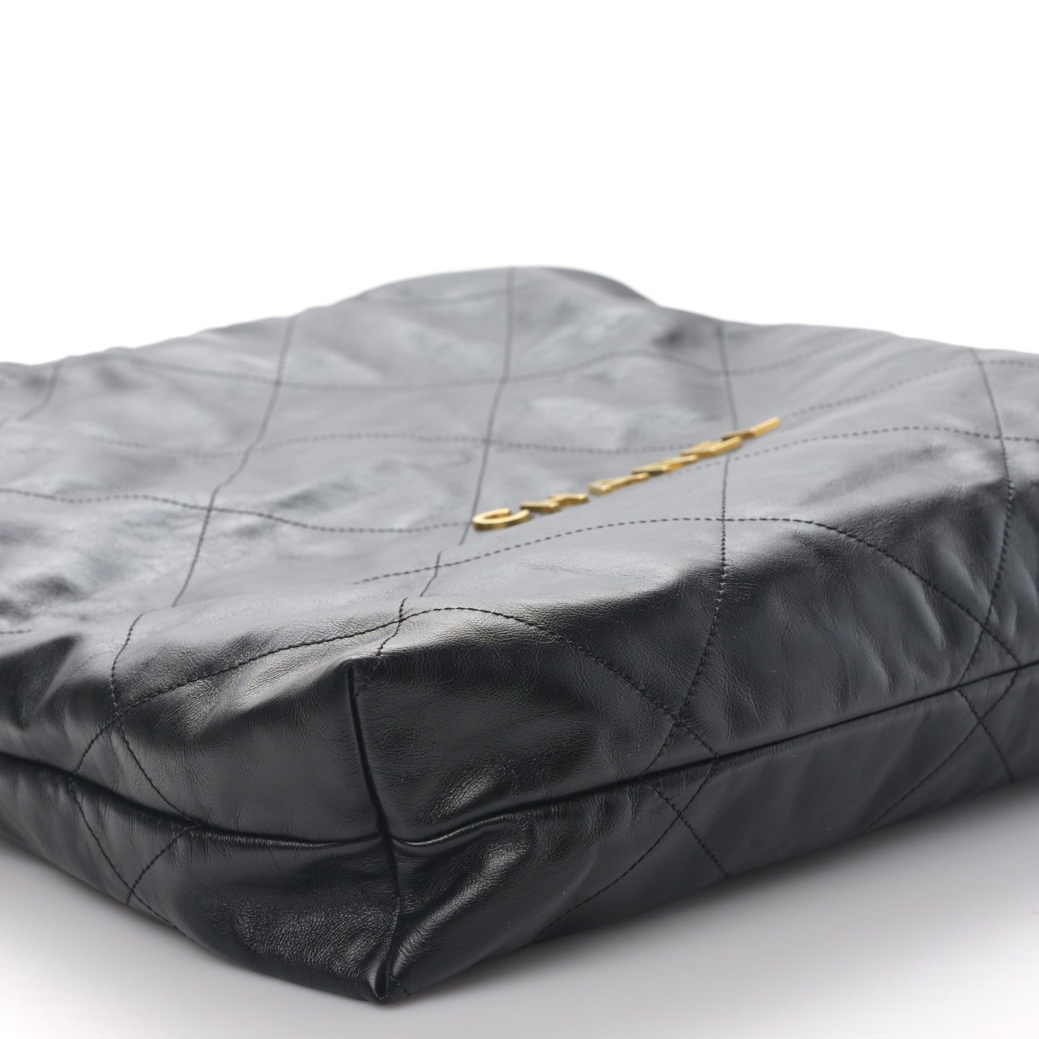 Chanel Shiny Calfskin Quilted Large Chanel 22 Black 9 of 10