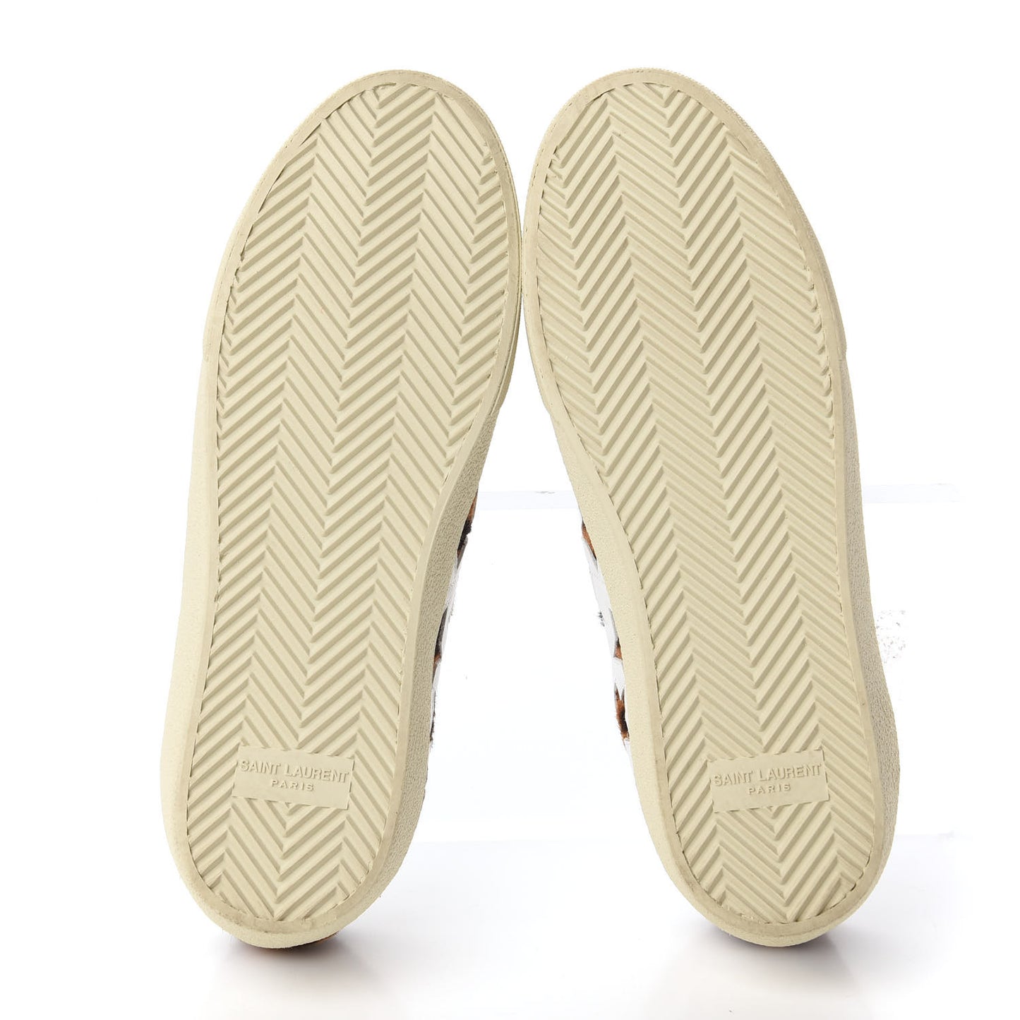 Calfskin Pony Hair Star Court Sneakers 40 White