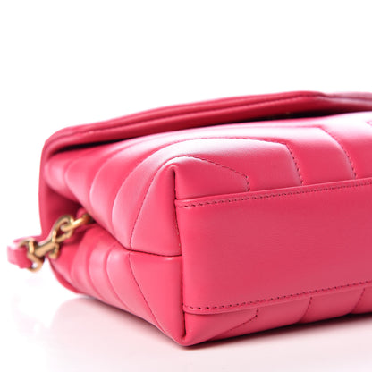 Saint Laurent Calfskin Y Quilted Monogram Toy Loulou Crossbody Bag Freesia 5 of 10