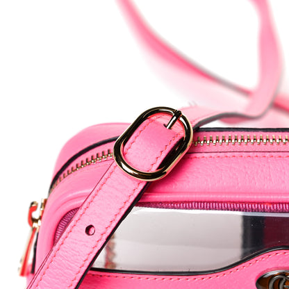 Gucci Vinyl Web Mini Ophidia Transparent Shoulder Bag Fluorescent Fuchsia 12 of 14