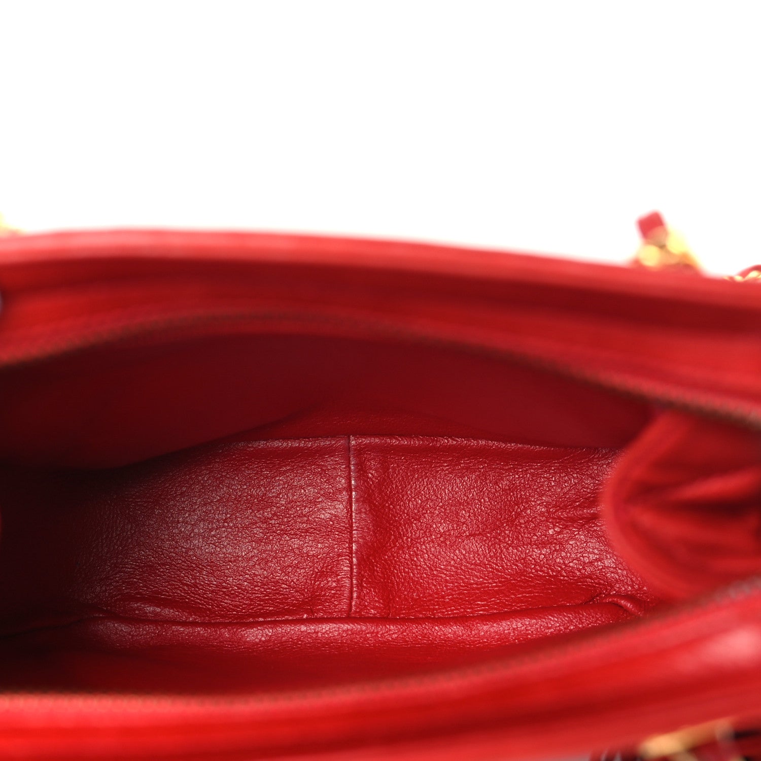 Chanel Lambskin Diamond Quilted CC Tassel Crossbody Bag Red 5 of 9