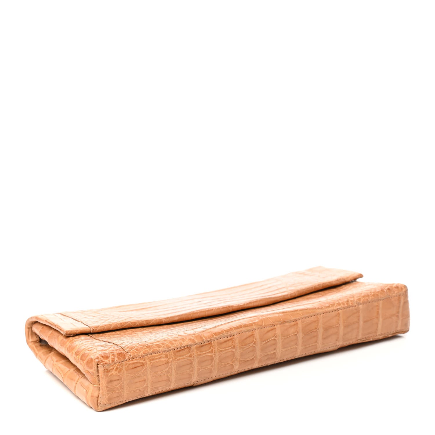 Nancy Gonzalez Crocodile Foldover Clutch Beige 4 of 11