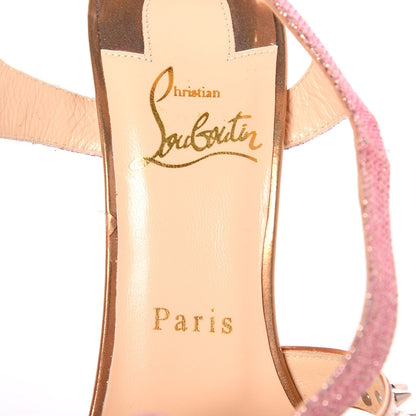 Christian Louboutin Patent Glitter Tisse Miss Roma 100 Sandals 36.5 Version Poudre 7 of 8