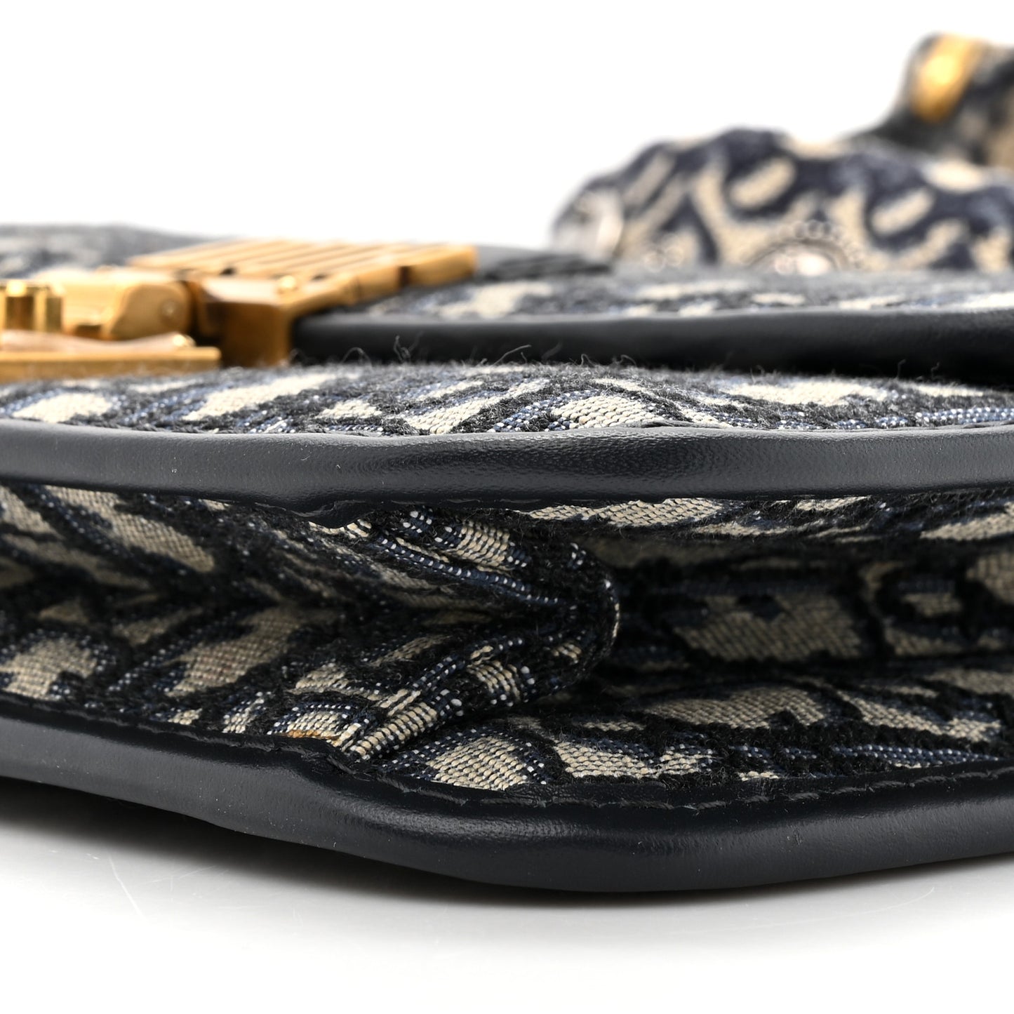 Oblique Small DiorAddict Flap Bag Navy Blue