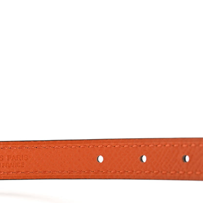 Hermes Swift Epsom 13mm Gamma Belt 80 32 Black Orange 5 of 6