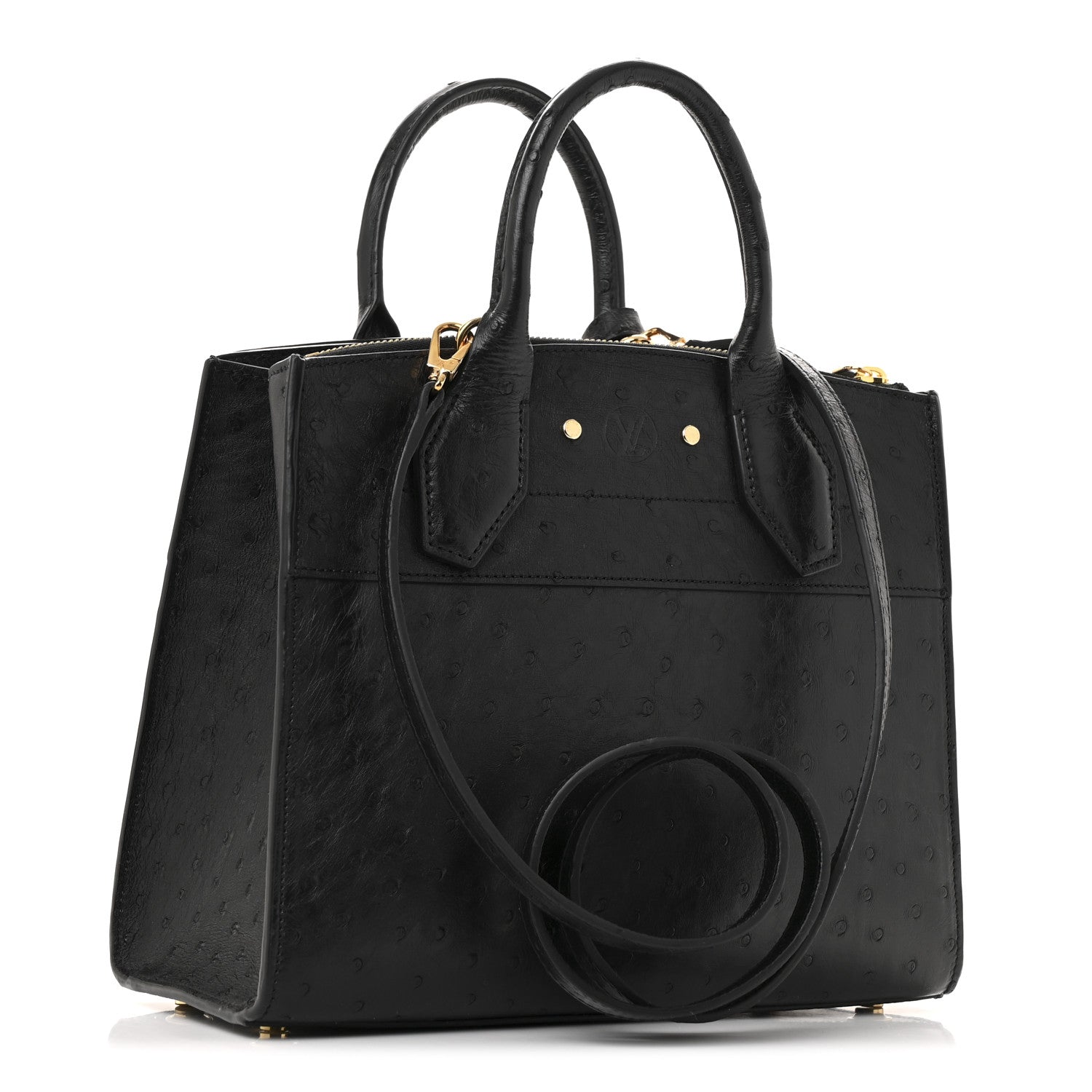 Louis Vuitton Ostrich City Steamer PM Black 3 of 12
