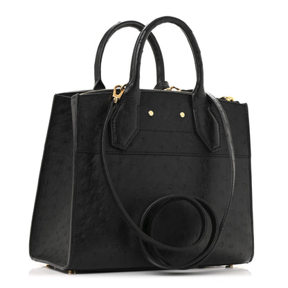 Louis Vuitton Ostrich City Steamer PM Black 3 of 12