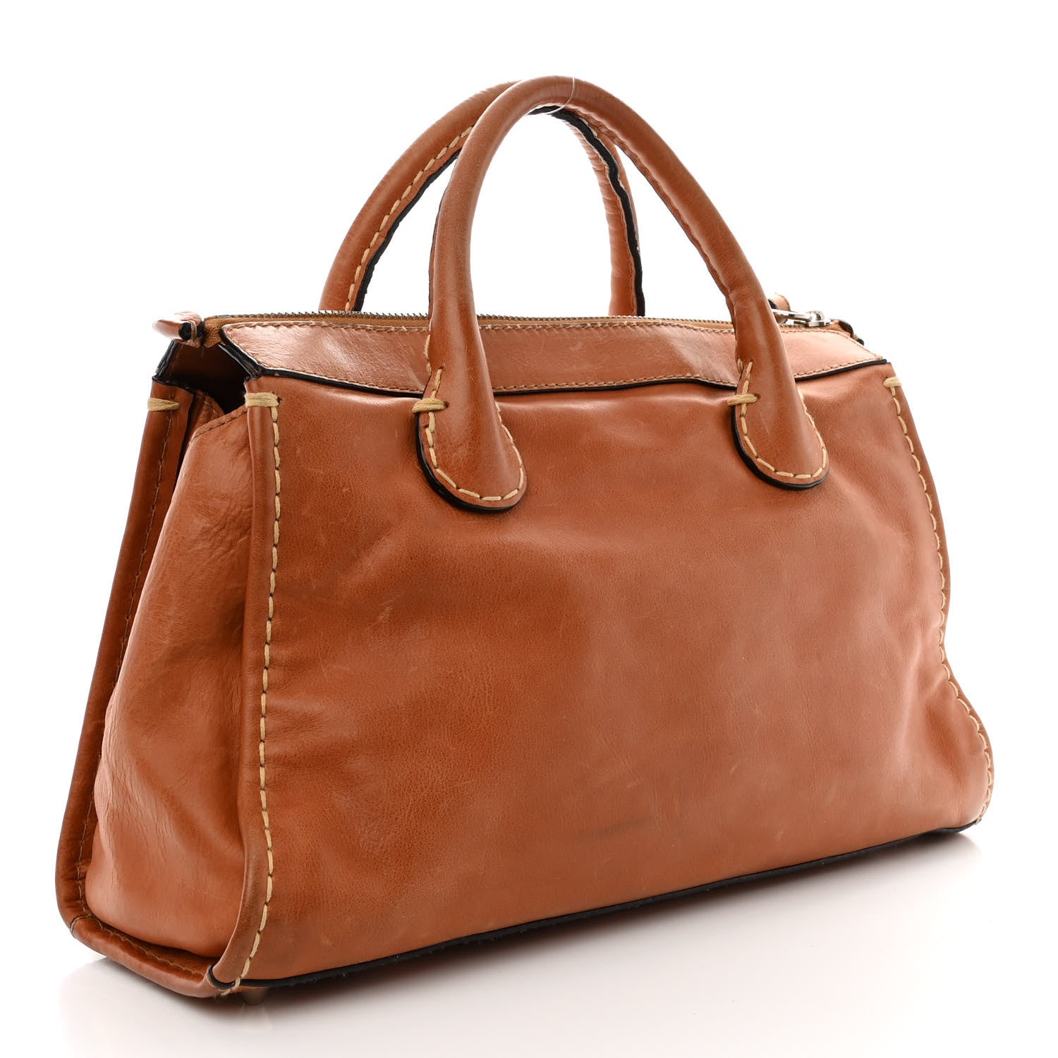 Chloe Calfskin Edith Satchel Beige 3 of 17