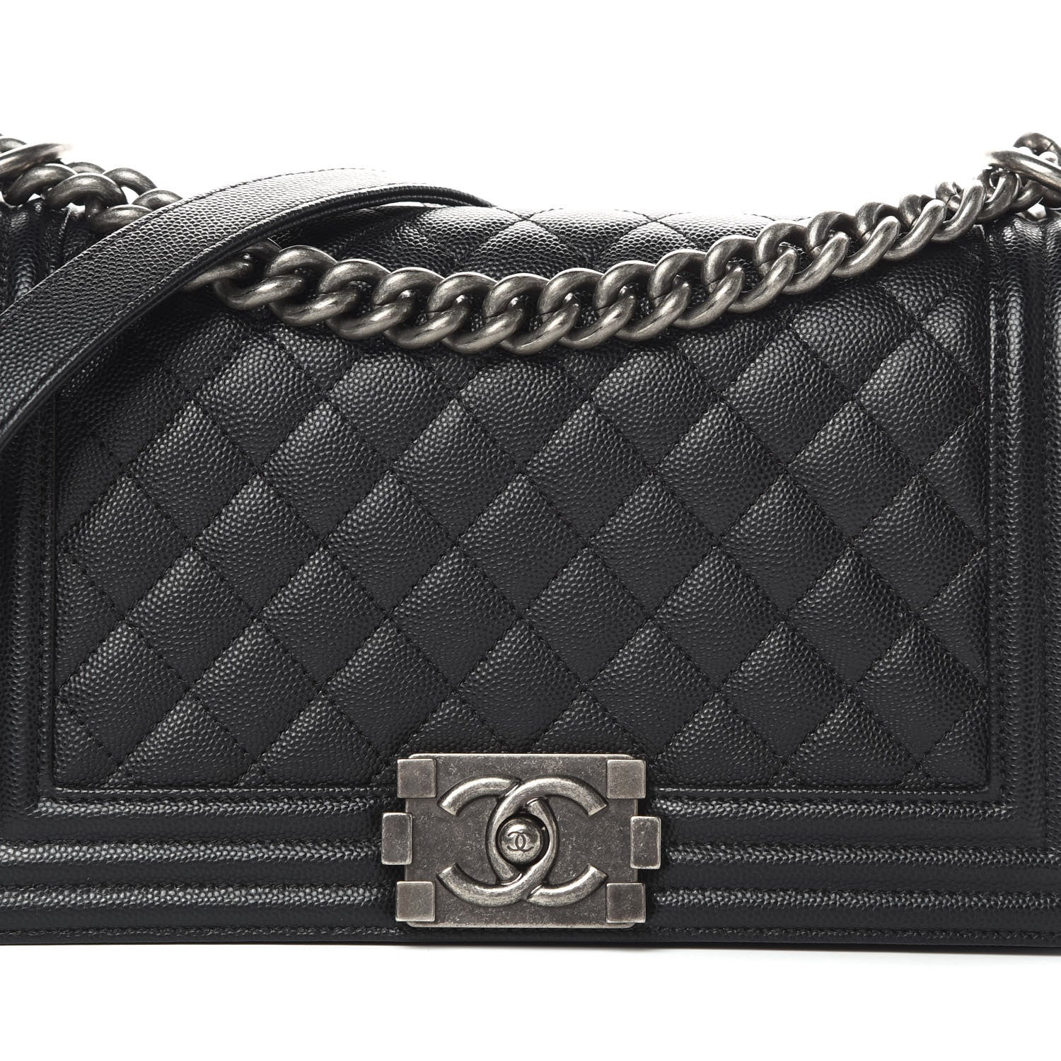 Chanel Caviar Quilted Medium Boy Flap Black 8 of 11