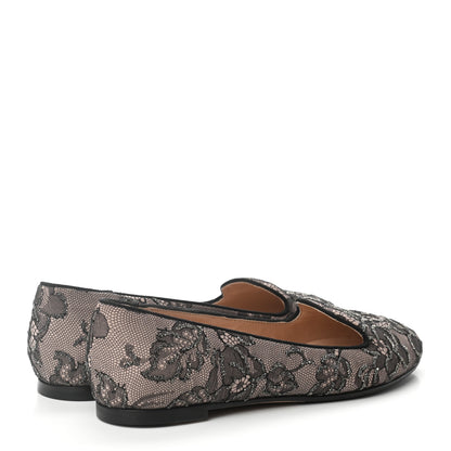 Valentino Garavani Lace Loafer Flats 35 Black 4 of 8