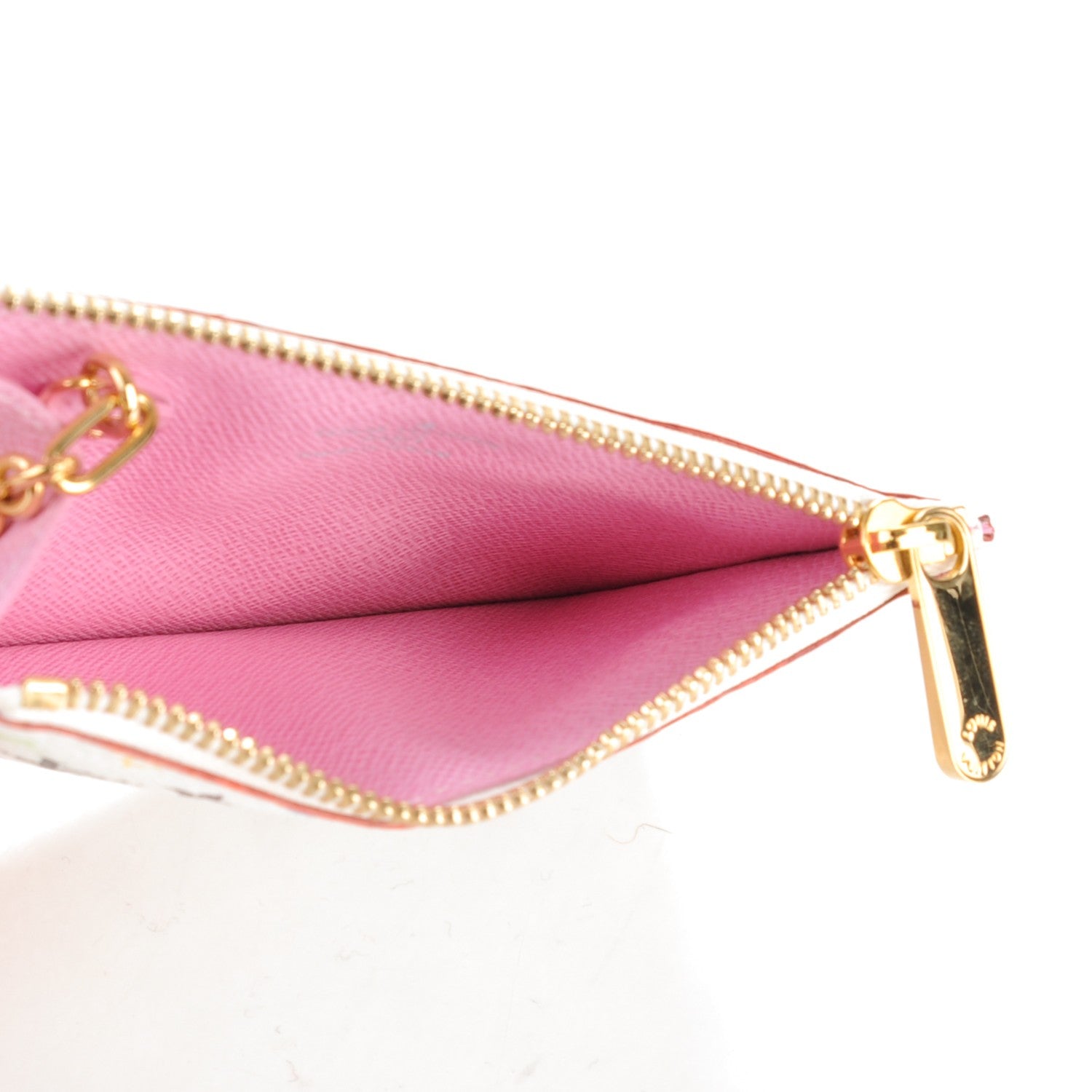 Louis Vuitton Monogram Multicolor Key Pouch White Litchi 5 of 7