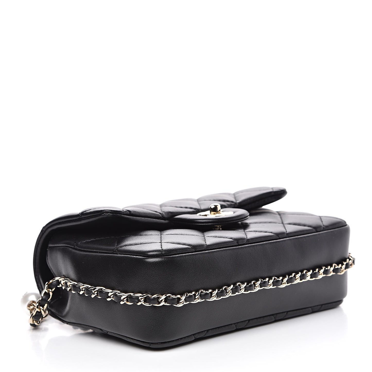 Lambskin Quilted Small My Precious Flap Black