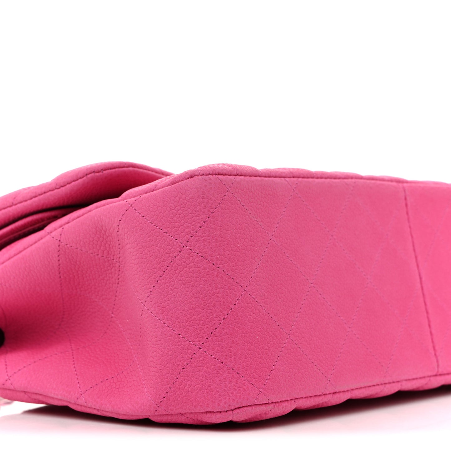 Iridescent Caviar Quilted Jumbo Double Flap Pink