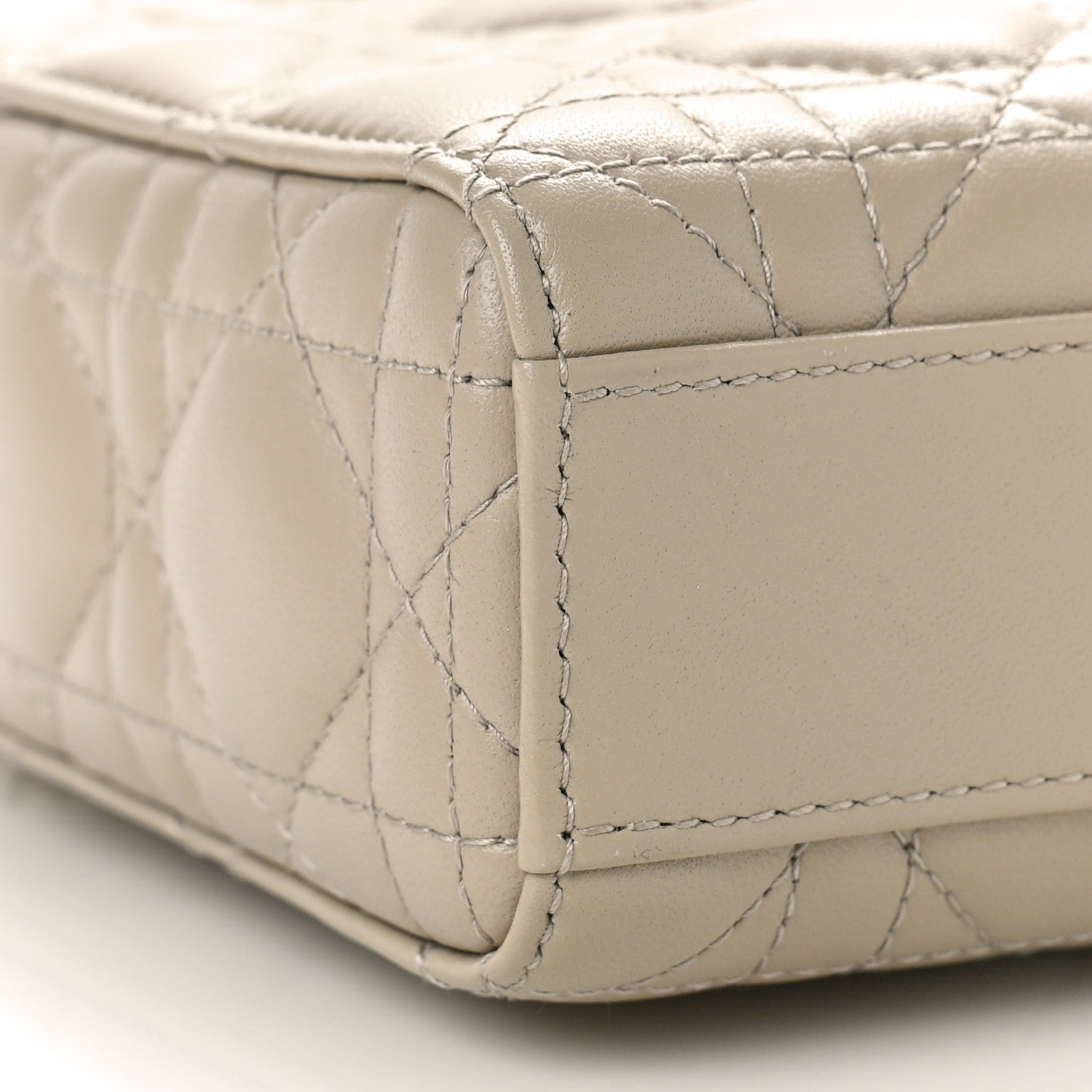 Christian Dior Lambskin Cannage Medium Lady D-Joy Warm Taupe 9 of 10