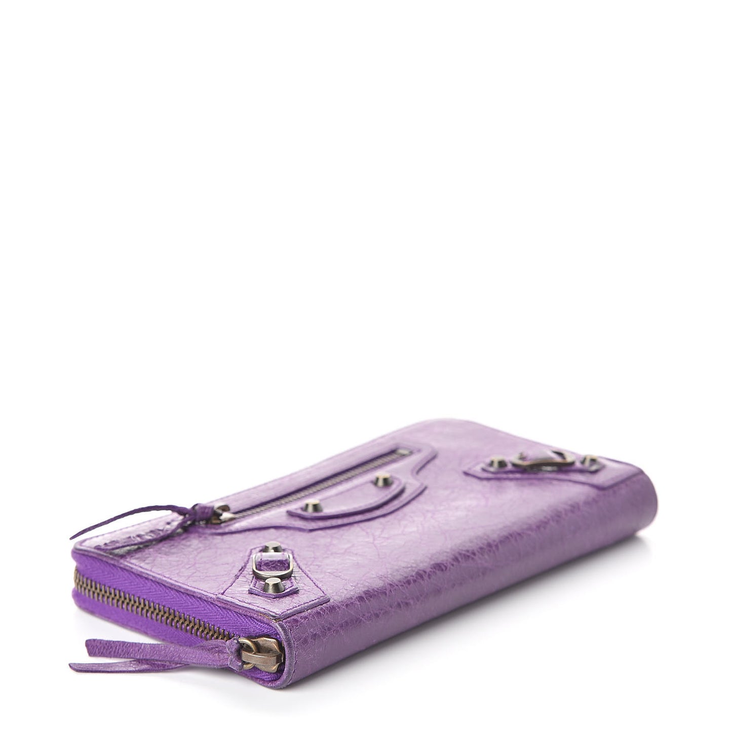 Agneau Classic Hardware Continental Zip Around Wallet Ultraviolet
