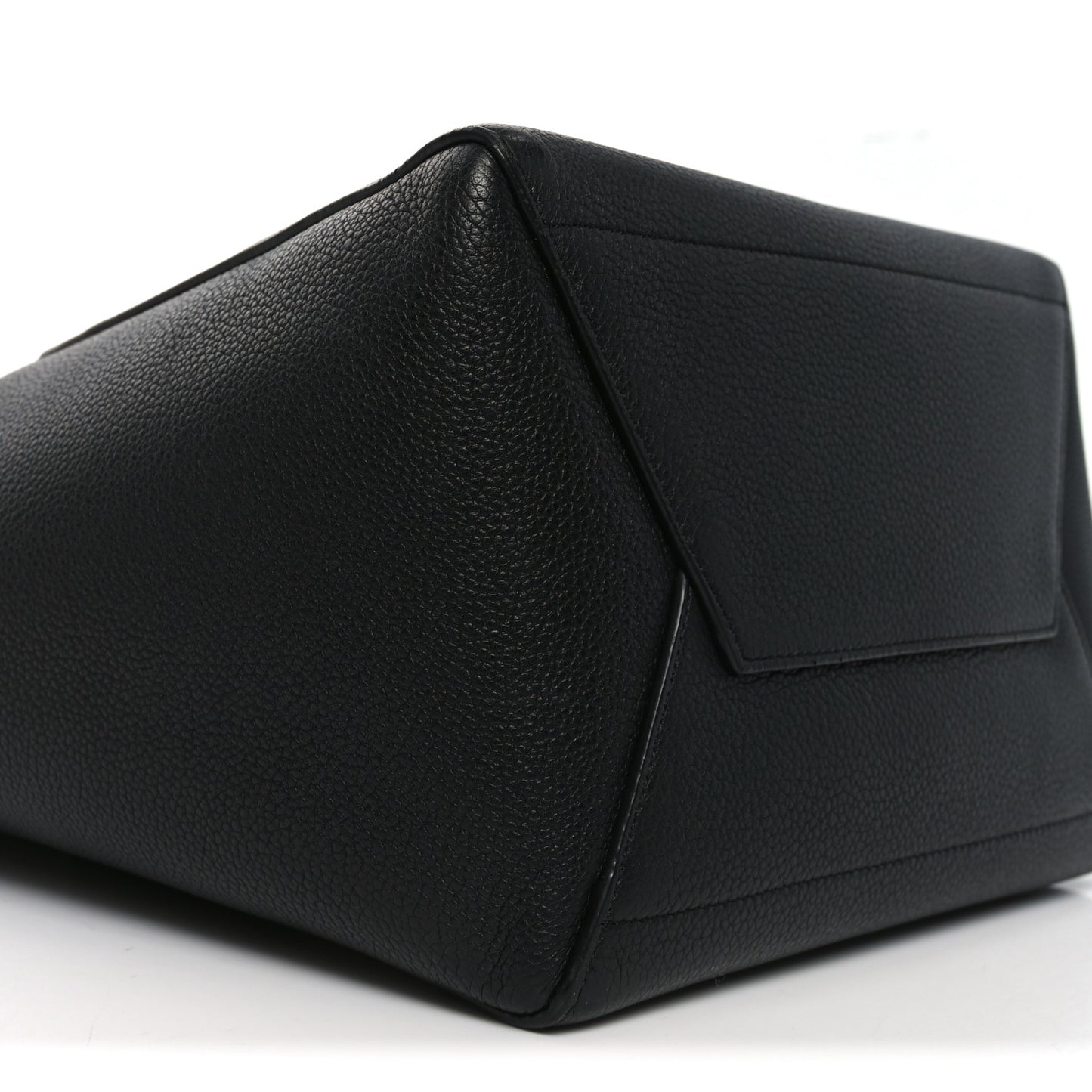 Soft Grained Calfskin Sangle Bucket Bag Black