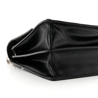 Fendi Vitello Liberty Lucido Metal Monster Eyes Studded Small Kan I Shoulder Bag Black 8 of 9