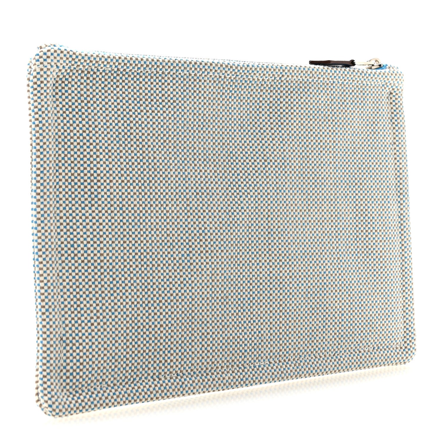 Hermes Toile Small Faubourg Corner Case  Cyan Galet 3 of 7